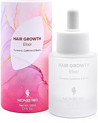 MONREMO Hair Growth Serum with Turmeric, Caffeine & Biotin – 7.37oz