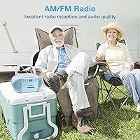 Gelielim Boombox CD and Cassette Player Combo 9224-Blue — image 6