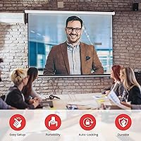 Pyle PRJSM9406 84-inch Manual Pull-Down Projector Screen — image 4