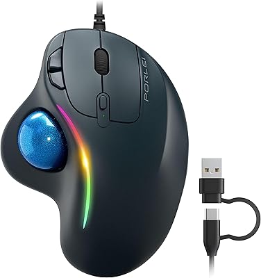 PORLEI TM551 Wired Trackball Mouse