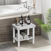 Glavbiku Bamboo Shower Chair, White — image 2