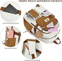 Laptop Backpack 15.6 Inch Beige Khaki — image 3