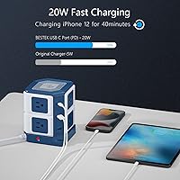 BESTEK PD 20W USB C Power Strip with Wireless Charger — image 4