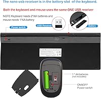 HXMJ Wireless Large Print Keyboard and Mouse Set E68 Yellow — image 6