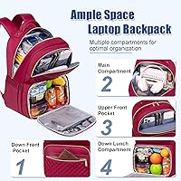 Weitars Insulated Lunch Backpack with Cooler for 15.6-inch Laptop — image 2