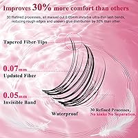 CCODDY Lash Clusters Kit - Wispy Natural & Manga Spiky 8-16mm D Curl — image 5