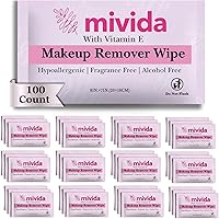 mivida Makeup Remover Wipes with Vitamin E - 100 Count — image 1