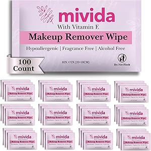 mivida Makeup Remover Wipes with Vitamin E - 100 Count Review