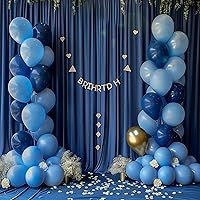NSSONBEN 10ft x 10ft Navy Blue Backdrop Curtains, 2 Panels 5x10ft — image 5