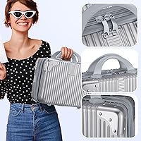 Noverlife 14 Inch Hard Shell Cosmetic Case - Silver — image 2