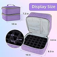 ALSLEA Nail Polish Organizer 30-Bottle Storage Case (Purple) — image 7