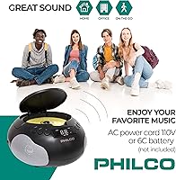 Philco Portable CD Player Boombox PBB1005-BK — image 5