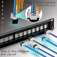 Lysymixs Cat6 Patch Panel 24 Port with Keystone — image 3