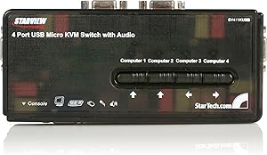 StarTech 4-Port USB KVM Switch Kit SV411KUSB