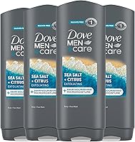 DOVE MEN + CARE Sea Salt + Citrus Body and Face Wash 18 fl oz (4 Count) — image 1