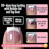 MUTIOVO 8 Mixed Summer Color French Tip Toe Nail Tips — image 2