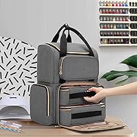 LUXJA Nail Polish Organizer Backpack, Gray — image 7