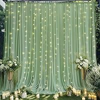 Suppromo Sage Green Backdrop Curtain 10ft x 10ft — image 2