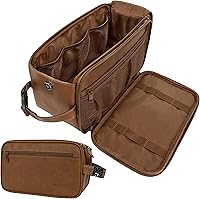 PAVILIA Toiletry Bag for Men, XL Brown — image 1