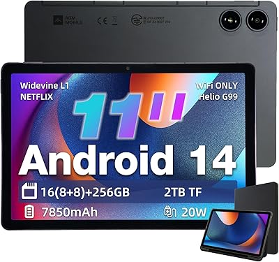 AGM PAD P2 11-inch Android 14 Tablet, 16GB RAM + 256GB Storage