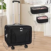 MONSTINA Rolling Makeup Train Case with 4 Wheels — image 4
