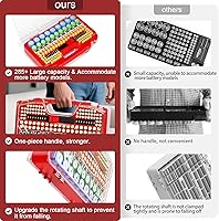 RESGKZE Battery Organizer Storage Holder Box Case with Tester — image 2