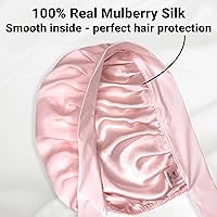 Golden Star Beauty 100% Mulberry Silk Bonnet for Sleeping – Pink — image 2