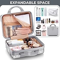 Noverlife 14 Inch Hard Shell Cosmetic Case - Silver — image 5