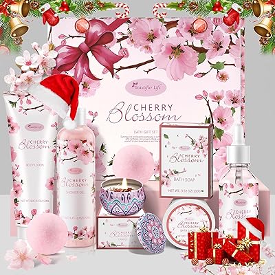 BBlove Japanese Cherry Blossom 7-Piece Spa Gift Set