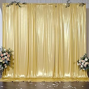 Outpain 10x10ft Gold Sequin Backdrop Curtains Review