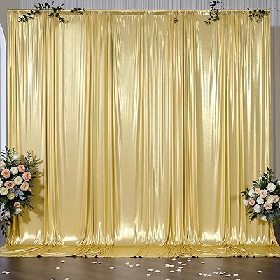 Outpain 10x10ft Gold Sequin Backdrop Curtains