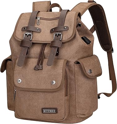 WITZMAN A8004 Canvas Backpack for Men