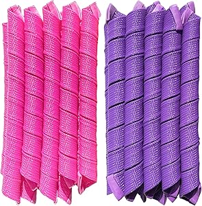 Aimin 50pcs Spiral Heatless Hair Curlers 22Inch No Heat Curlers Kit