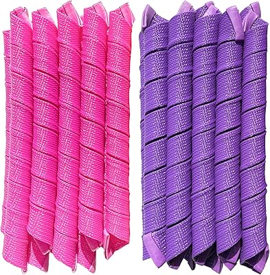 Aimin 50pcs Spiral Heatless Hair Curlers 22Inch No Heat Curlers Kit