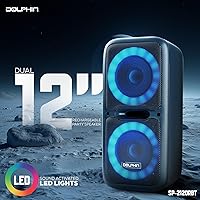 Dolphin SP-2120RBT 12″ Dual Party Speakers — image 2