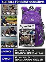 ProEtrade Laptop Backpack for College, Travel, and Work (Purple, 15.6-inch) — image 6