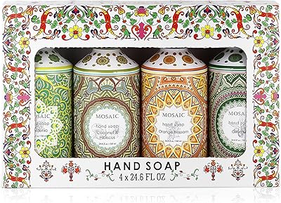 Mosaic Liquid Hand Soap Gift Set, 4 x 24.6 fl oz