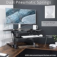 VIVO DESK-V000VC 43-Inch Corner Height Adjustable Desk Converter — image 4
