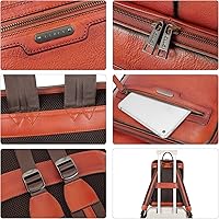 CLUCI Leather Backpack for Women 15.6 Inch Laptop Backpack — image 5