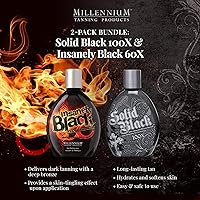 Millennium Tanning Solid Black 100x & Insanely Black 60x Tanning Lotion Duo 13.5oz — image 2