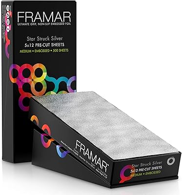 FRAMAR 5x12 Silver Embossed Pre-Cut Hair Foils