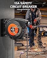 DEWENWILS 50FT Retractable Extension Cord Reel with 6 Outlets — image 6