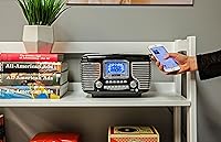 Crosley CR612B-BK Corsair Retro AM/FM Alarm Clock Radio and CD Player with Bluetooth Speakers — image 9