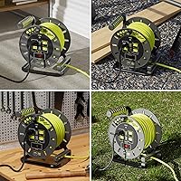 Masterplug 50ft Cord Reel with 4 Outlets & 2 USB Ports — image 6