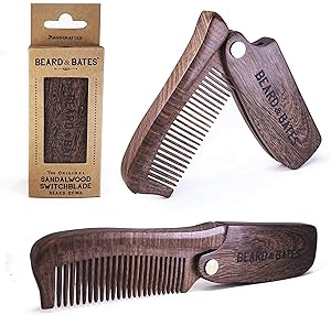 Beard & Bates The Sandalwood Switchblade Folding Wooden Beard Comb Review
