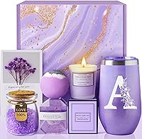 MADDIFY Initial Lavender Spa Gift Basket Set — image 1