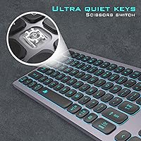 POWZAN KB770 Aluminum Quiet Wired Backlit Keyboard — image 3