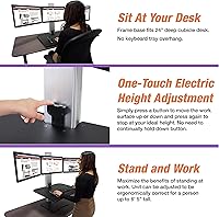 Victor DC475 High Rise Electric Triple Monitor Standing Desk Converter — image 11