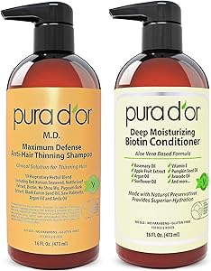 PURA D'OR MD Anti-Thinning Biotin Shampoo & Conditioner Set 16oz Review