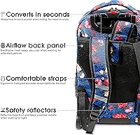J World Sundance Rolling Backpack for Laptops, 20-inch, Vintage Rose — image 6